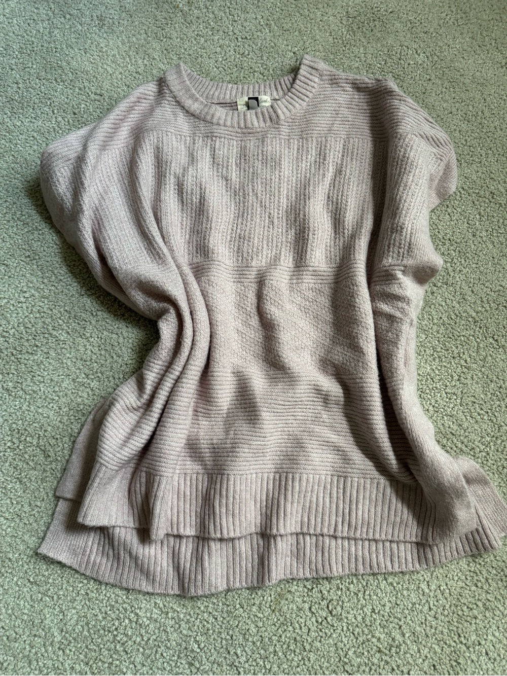 Universal Thread Light Mauve Ribbed Crewneck Sweater sleeveless Y2K